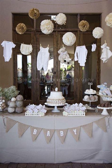 Neutral Baby Shower Idea Bebe Shower Fiesta Baby Shower Baby Shower