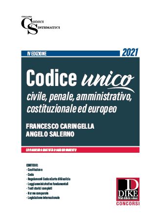 Codice Unico Civile Penale Amministrativo Concorso Magistratura