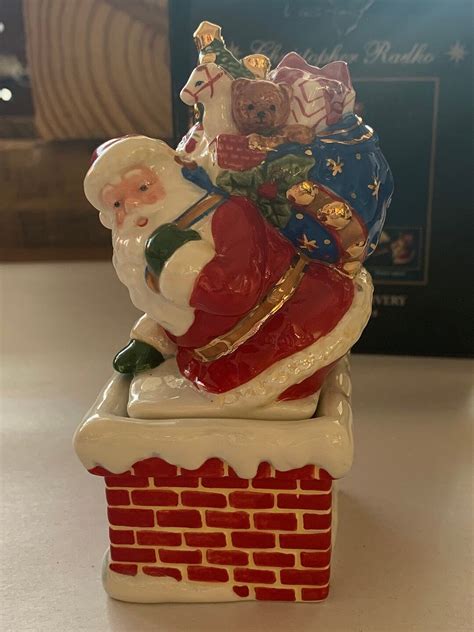 Vintage Christopher Radko Santa Chimney Salt Pepper Shakers Etsy