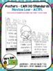 Actfl Can Do Standards Posters Novice Low Bilingual Spanish English