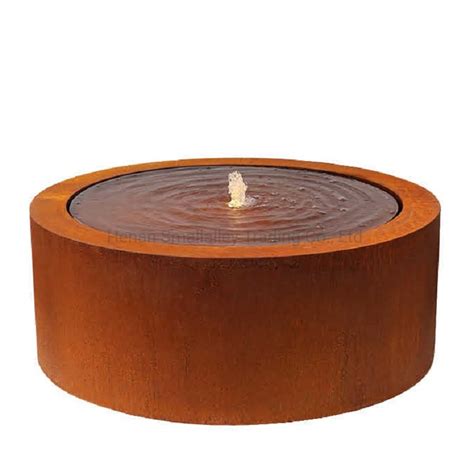 Garden Fountains Corten Steel Round Water Feature Table China Corten