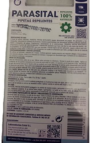 Parasital Pipetas Antiparasitarias Para Perros Medianos De A Kg