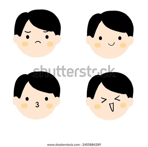 Cute Boy Face Expression Emoji Stock Illustration 2405884289 | Shutterstock