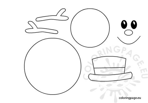 Snowman template – Coloring Page