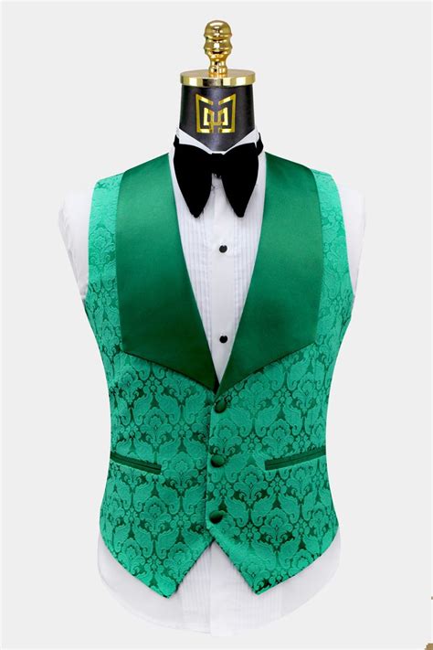 Green Damask Tuxedo Piece Gentleman S Guru