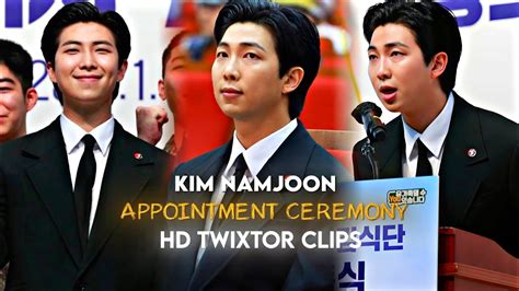 Bts Rm Ambassador Appointment Ceremony Hd Twixtor Velocity Clips