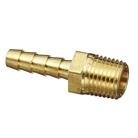 1 4 Inch Barb To 1 4 Inch Npt Male Pipe Brass Hose Fitting Adapter