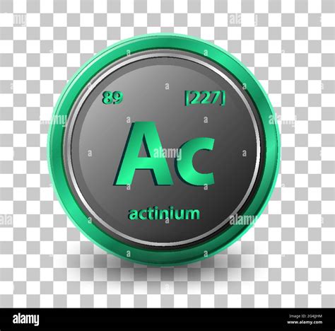 Actinium Chemical Element Chemical Symbol With Atomic Number And