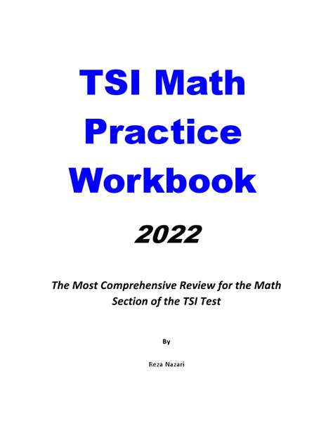 Tsia Math Practice Workbook The Most Comprehensive Review For