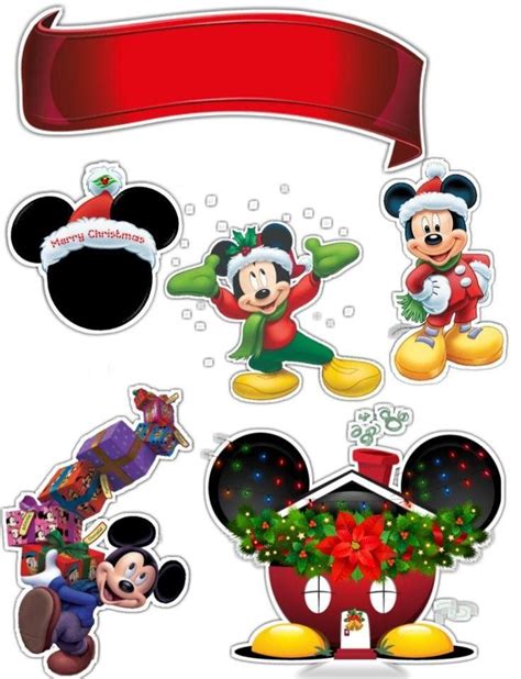 Pin De Jesica Ossi Em Pines Animados Natal Do Mickey Bolo De