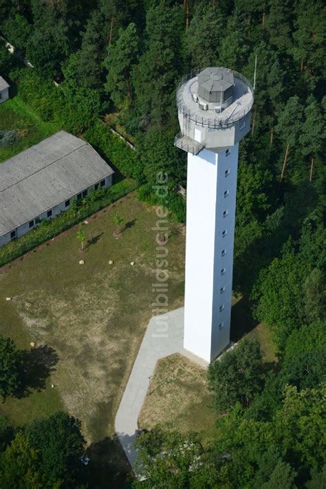 Luftbild PRÖTZEL OT Heidekrug Neubau des Wetterradarturmes des DWD