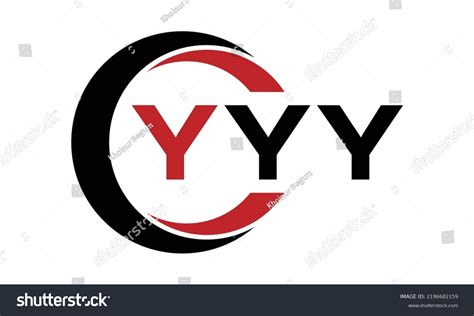 Yyy Threeletter Circle Iconic Logo Design Stock Vector Royalty Free