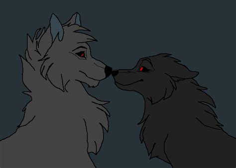 Two Anime Wolves In Love