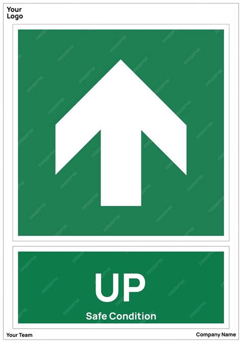 Premium Vector Direction Arrow Up Safe Condition Signs Safety Symbol