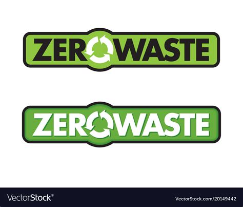 Zero Waste Badge Or Emblem Design Royalty Free Vector Image