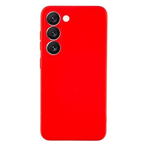 Samsung Galaxy S23 Plus S916 Silicone Case Full Camera Protection Red