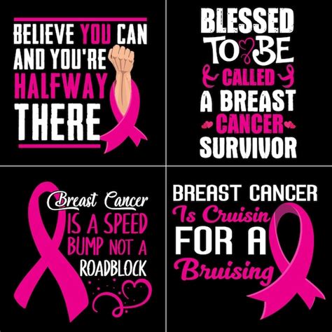 Premium Vector Breast Cancer Awareness T Shirt Svg Design Bundle