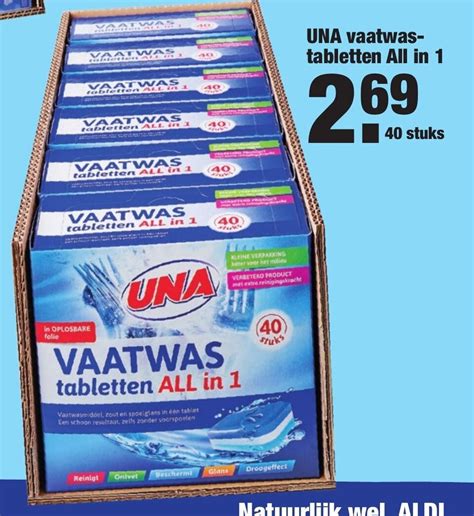 Una Vaatwastabletten All In Stuks Aanbieding Bij Aldi