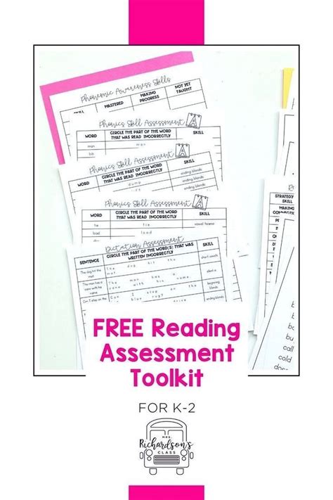 Free Reading Assessment Tools For Teachers For Easier Testing Reading Assessment Word Skills