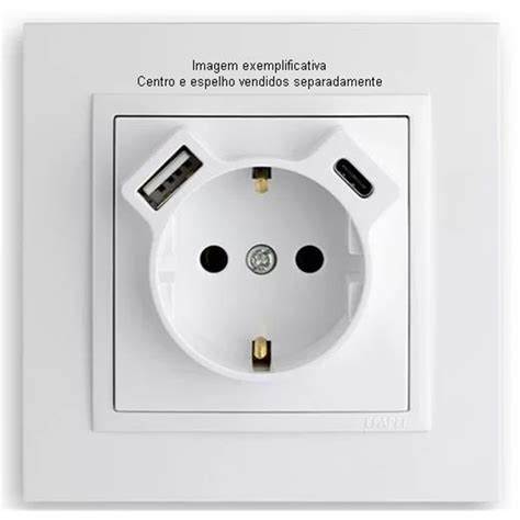 Compre Tomada 2p T Efapel Mec 21 Carregador USB 5V 3A 21137