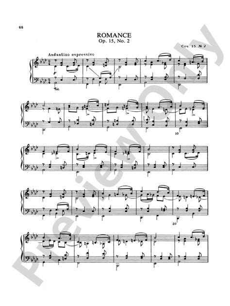 Rimsky Korsakov Piano Solos Volume Ii Romance Op 15 No 2 Part Digital Sheet Music Download