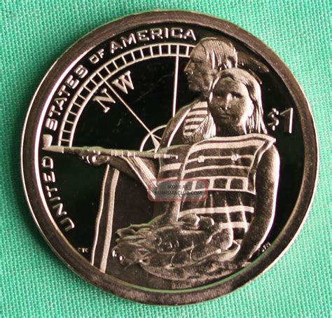 S Sacagawea Golden Dollar Native American Proof Coin Native