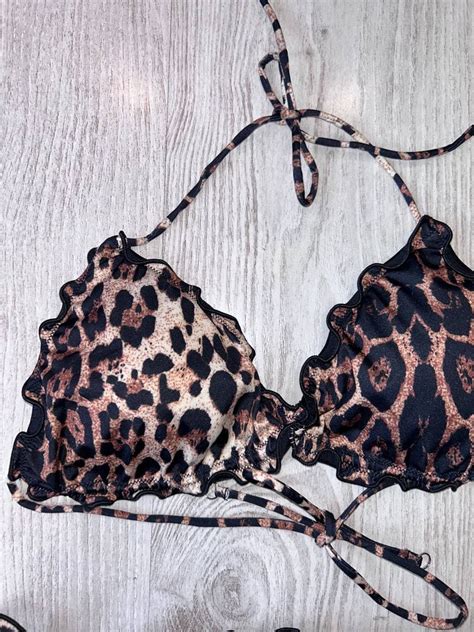 BIKINI TRIANGOLO E SLIP LEOPARDATO F K Chic Abbigliamento