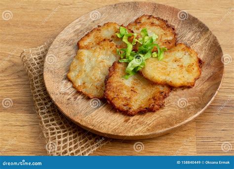 Potato Pancakes Draniki Deruny Potato Latkes Or Boxties Stock Image