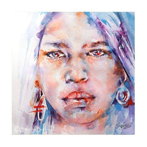 Stephie Butler Watercolor Art Face Watercolor Face Art
