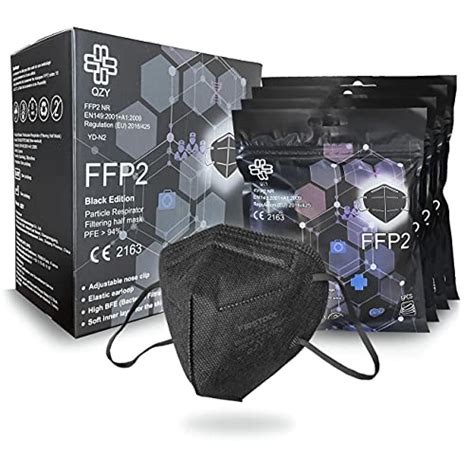 QZY FFP2 Maske Schwarz Black Edition Schachtel à 20 Stück CE