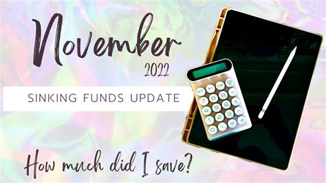 November Sinking Funds Update How Much Did I Save L How To Save Money