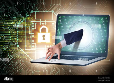 The Hacker Man Trying To Steal Personal Data Stock Photo Alamy