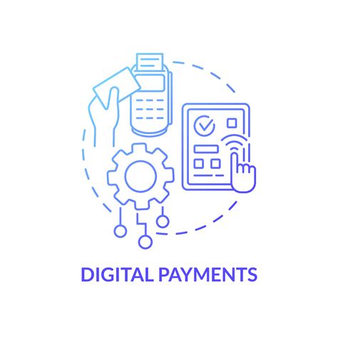 Digital Payments Blue Gradient Concept Icon Online Banking System