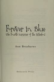 Forever In Blue The Fourth Summer Of The Sisterhood Brashares Ann