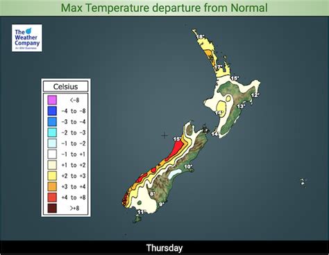 Temperature trends – Average to warm highs for New Zealand today ...