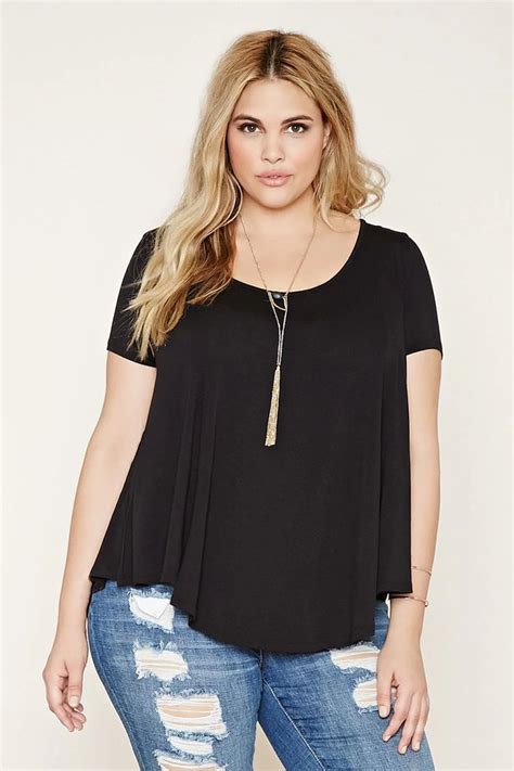 Forever 21 Forever 21 Plus Size Scoop Neck Tee Plus Size Outfits