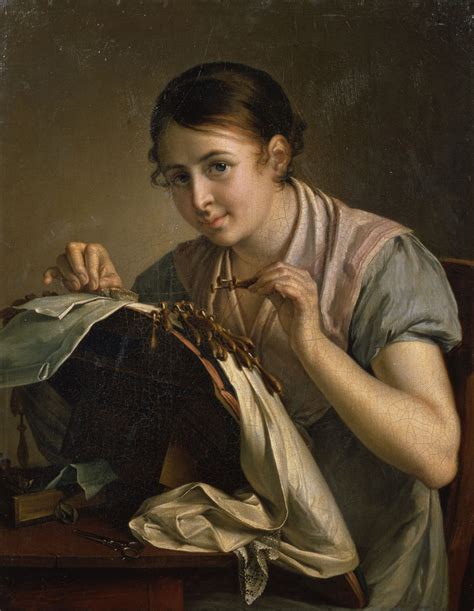В. А. Тропинин Кружевница, 1823 Холст, масло. Московский Музей В. А ...