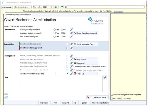 Covert Medication Administration : Ardens