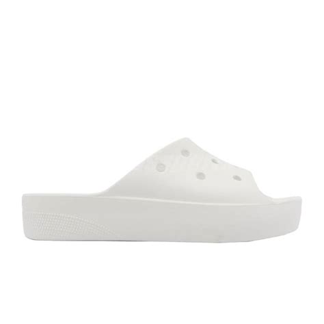 Crocs Classic Platform Slide White Women Casual Sandals Slippers 208180 ...