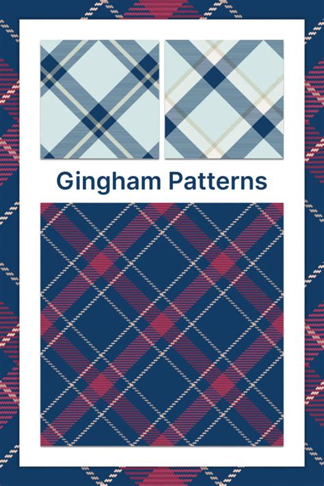 Stylish Gingham Patterns MasterBundles