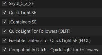 Fuelable Lanterns For Quick Light Se Flql At Skyrim Special Edition