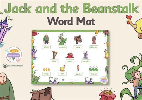 EYFS Jack And The Beanstalk Word Mat Grammarsaurus