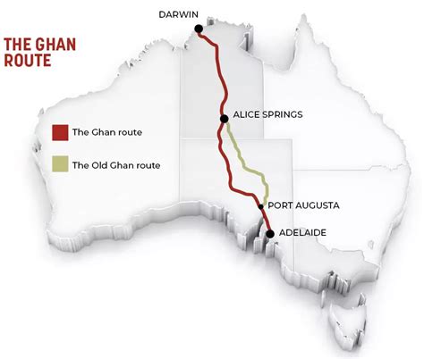 ghan train route  ghan departing adelaide udxbk