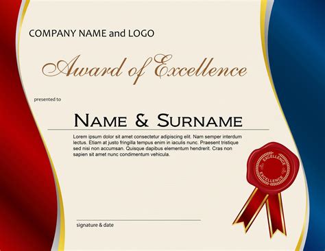 award  excellence  wax seal  ribbon   vectors