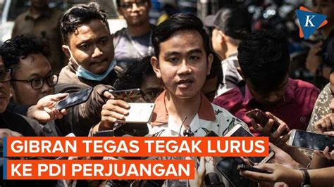 Tolak Jadi Cawapres Prabowo Gibran Tegak Lurus Instruksi PDI P YouTube