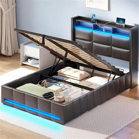 Amazon Rolanstar Bed Frame Twin Size With Lift Up Storage