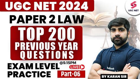 UGC NET Paper 2 Law Revision UGC NET Law Top PYQs Revision Series