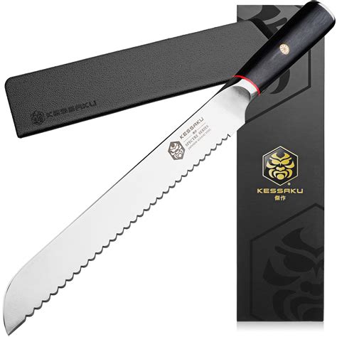 Kessaku Inch Serrated Bread Knife Spectre Series Forged Japanese