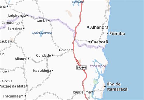 Mapa MICHELIN Goiana - mapa Goiana - ViaMichelin