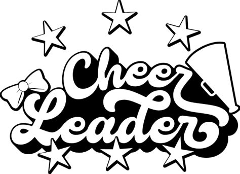 Cheer Leader Stars Bow Cheer Megaphone Free Svg File For Members